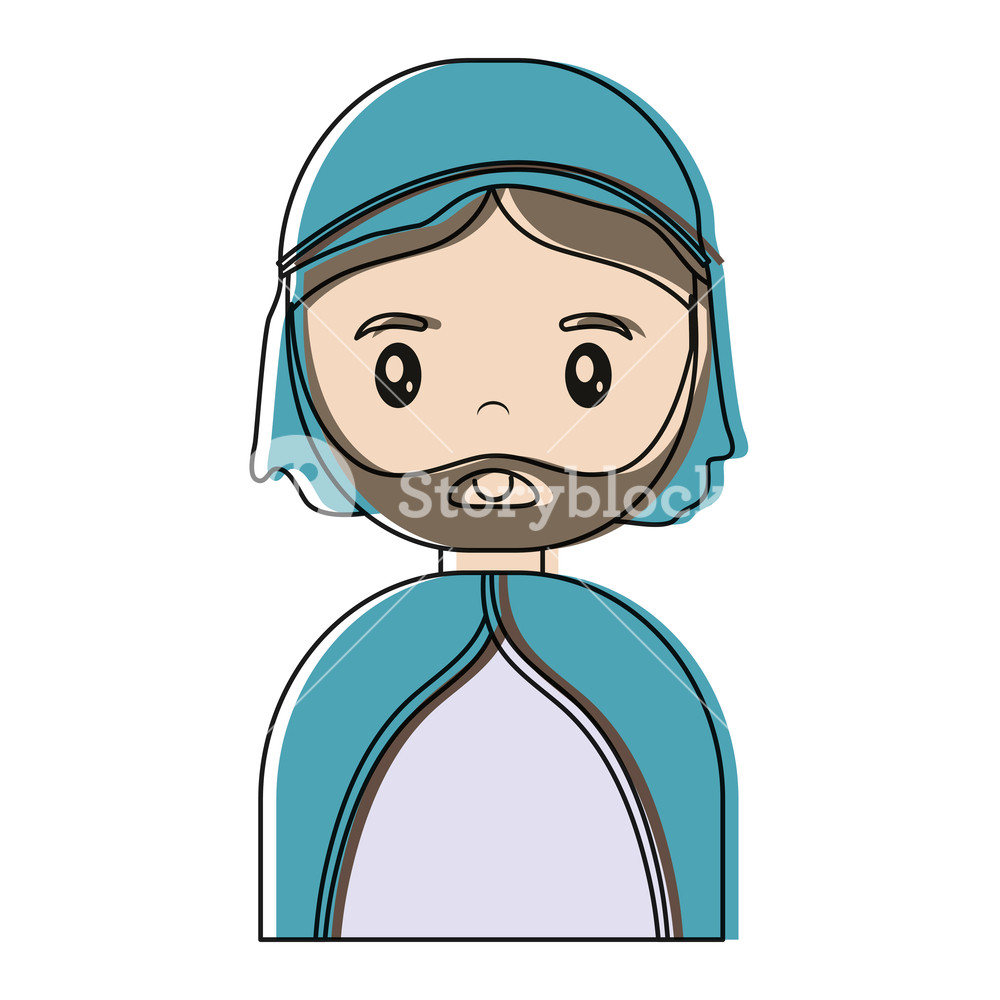 Cartoon Saint Joseph Icon Over White Background Vector 1000x1000 Cartoon Saint Joseph Icon Over White Background Vector