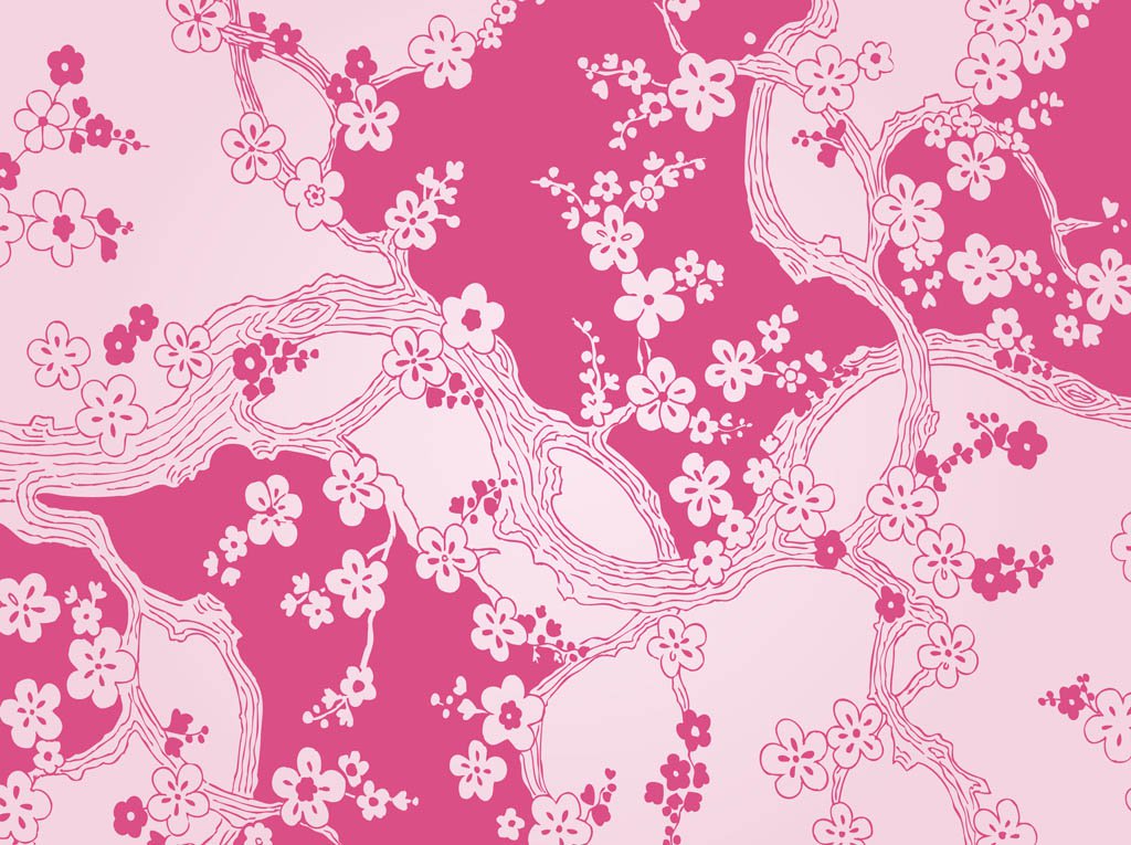 Cherry Blossom Vector Vector Art Graphics 1024x765 Cherry Blossom Vector Vector Art Graphics