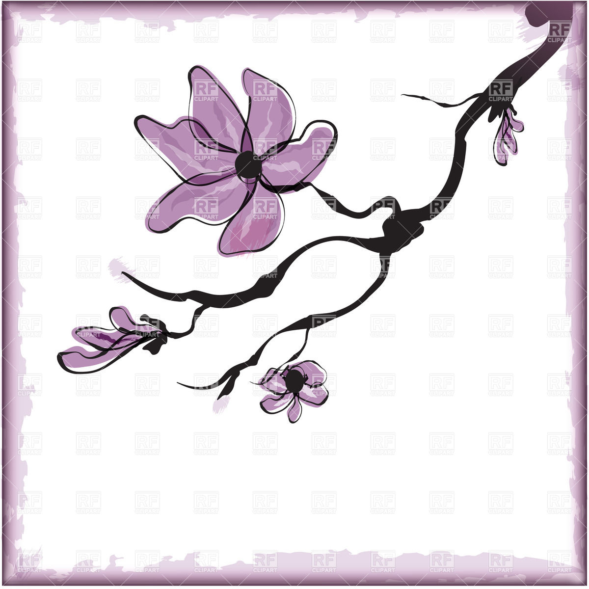Cherry Blossomsakura Flower Vector Image Of Plants And Animals 1200x1200 Cherry Blossomsakura Flower Vector Image Of Plants And Animals