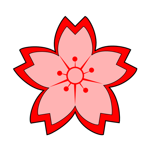 Sakura Flower Vector Image 500x500 Sakura Flower Vector Image