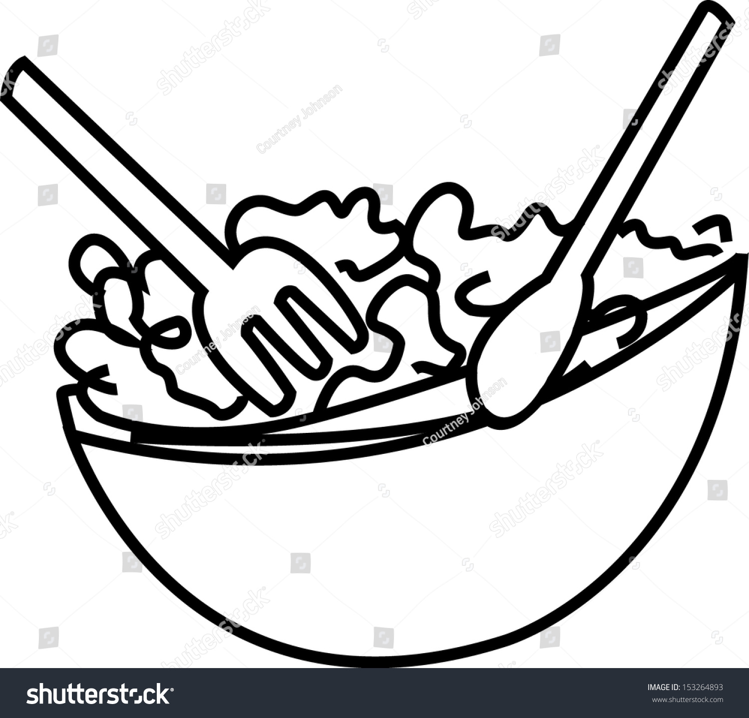1500x1438 Salad Bowl Stock Vector Shutterstock