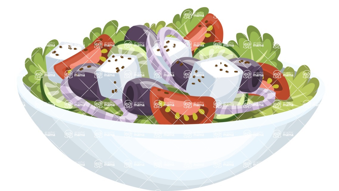 1138x640 Vegetable Salad Bowl Vector Graphicmama