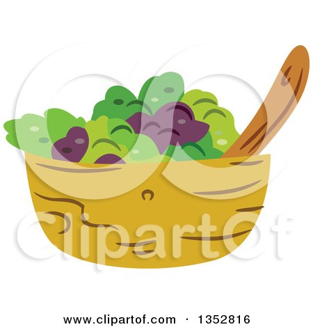 450x470 Clipart Of A Salad Bowl