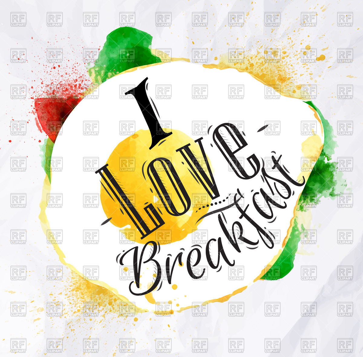 1200x1182 Breakfast Watercolor Painted