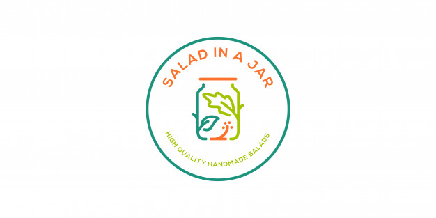 626x313 Salad In A Jar Logo Vector Icon Download Vector Premium Download