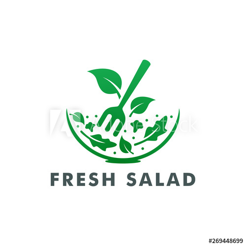 500x500 Salad Logo, Health Food Icon Design
