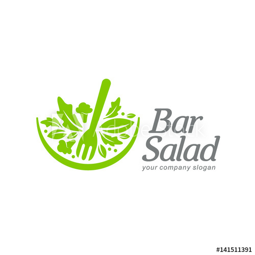 500x500 Vector Logo Template Salad Bar