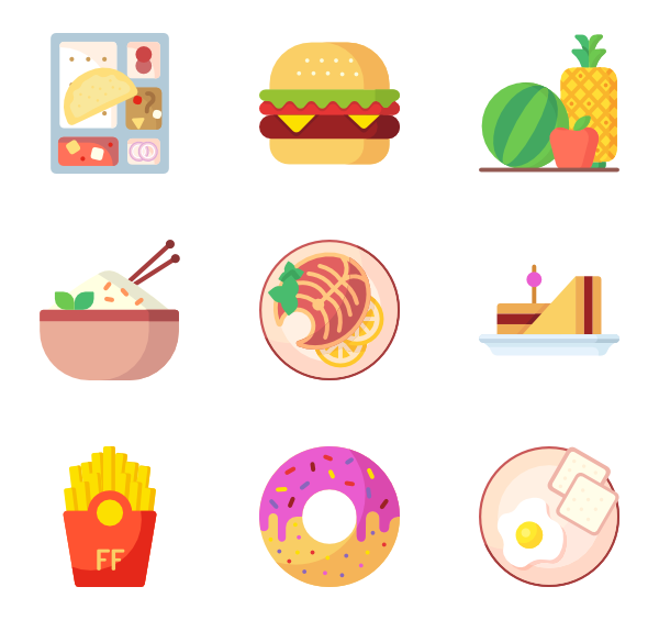 600x564 Salad Icons