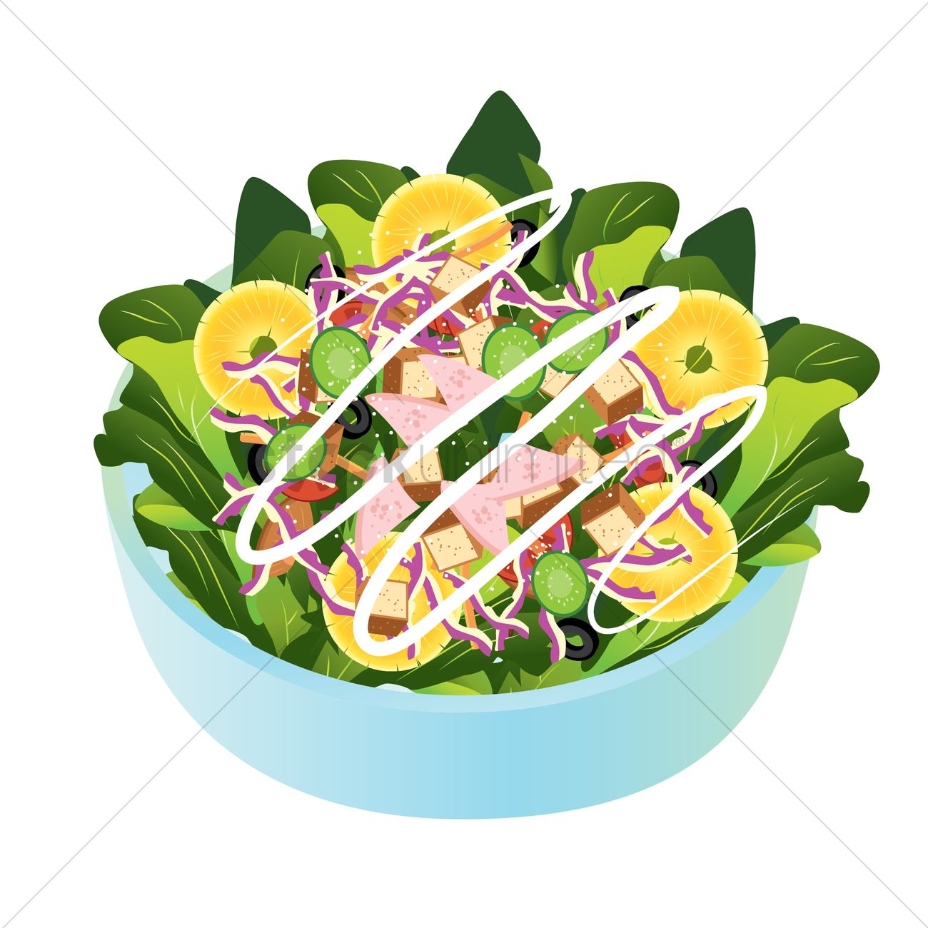 1300x1300 Salad Vector Image
