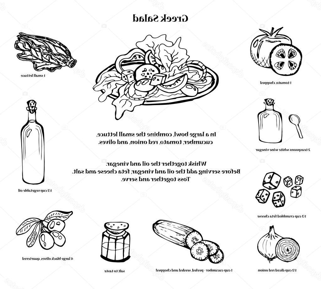 1023x921 Best Illustration Black And White Salad Vector Cdr Free Vector