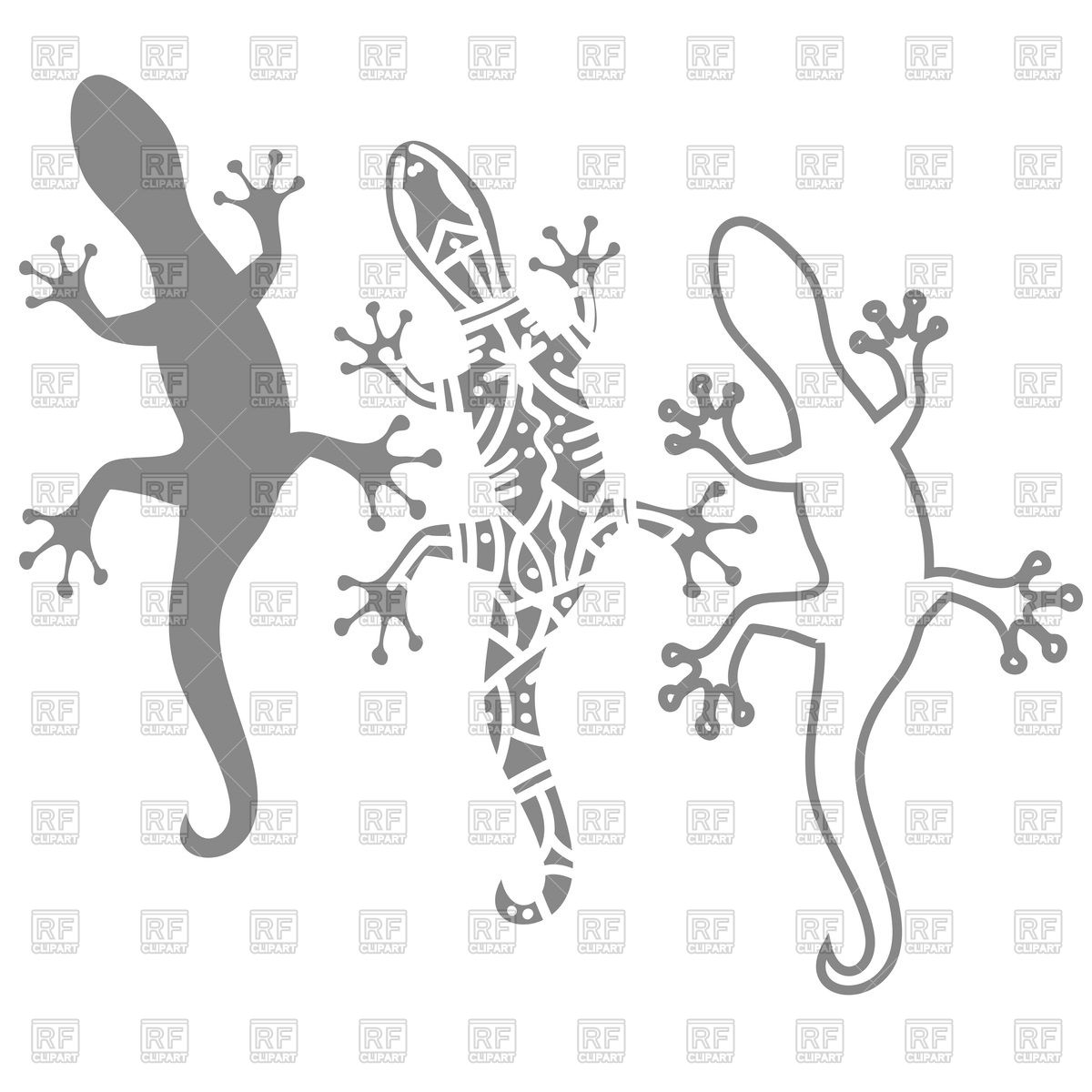 1200x1200 Silhouettes Of Salamander Vector Image Of Plants And Animals
