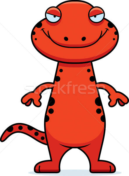 442x600 Sly Cartoon Salamander Vector Illustration Cory Thoman