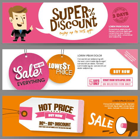 472x469 Flat Styles Sale Banners Vector Set Free Download