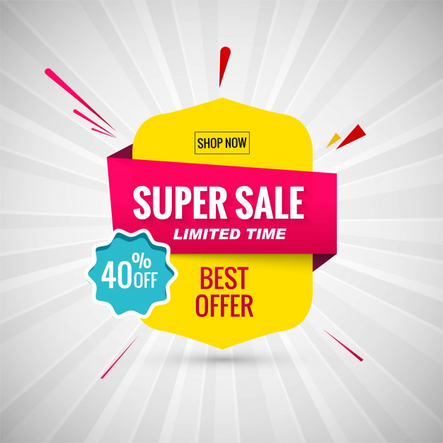 626x626 Super Sale Banner Design Vector Illustration Vector Free Download