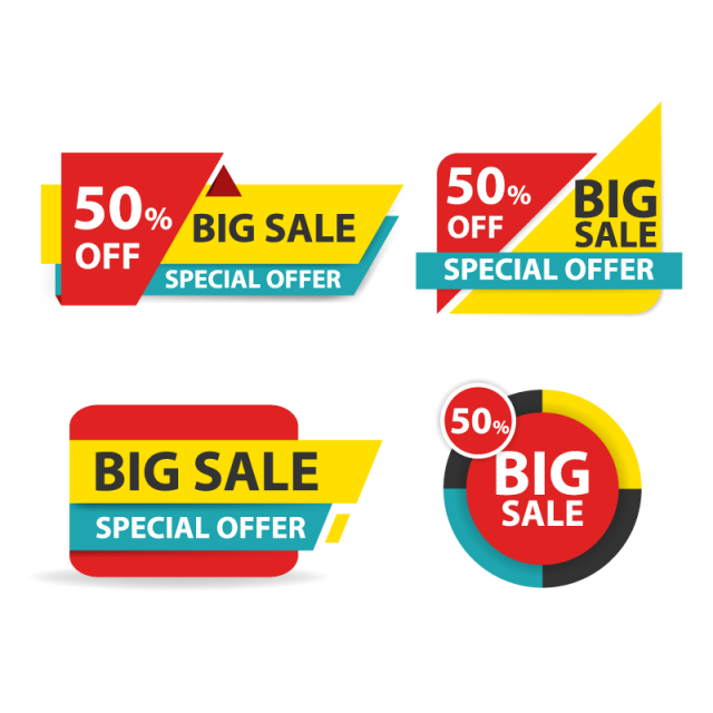 640x640 Colorful Shopping Sale Banner, Shopping Vector, Sale Vector