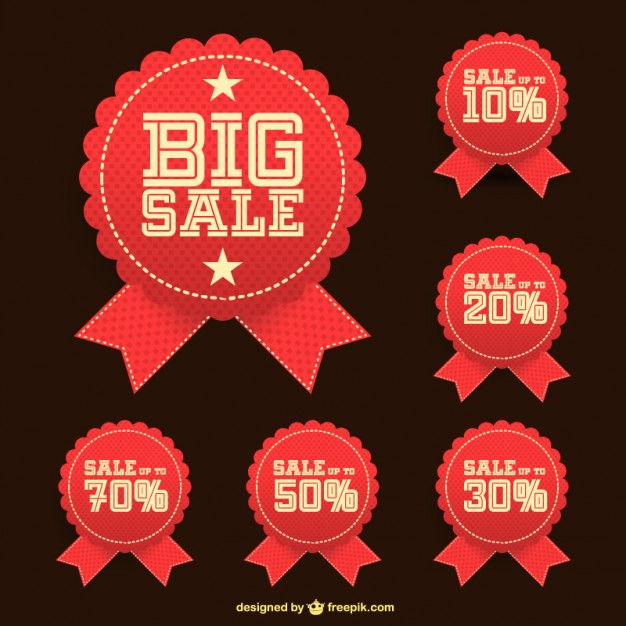 626x626 Big Sale Stickers Vector Free Download