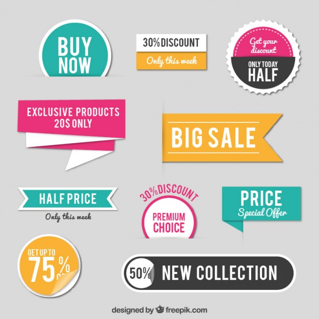 626x626 Sales Stickers Vector Free Download