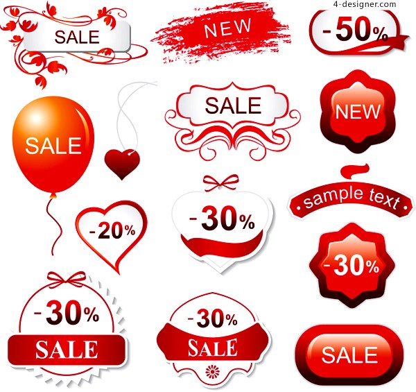 Designer Practical Red Tag Sales Tag Vector Material 600x565 Designer Practical Red Tag Sales Tag Vector Material