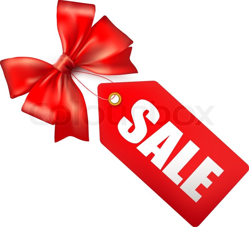 Sales Tag With Red Gift Bow Vector Stock Vector Colourbox 800x727 Sales Tag With Red Gift Bow Vector Stock Vector Colourbox