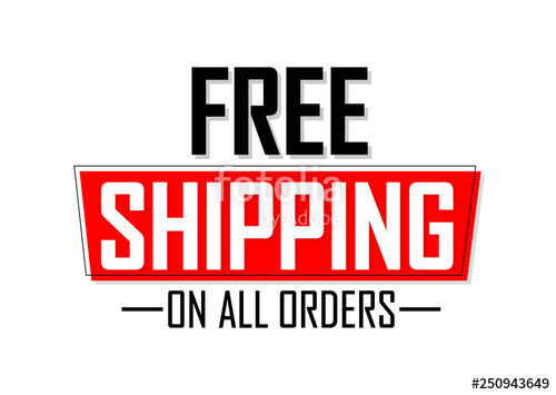 500x355 Free Shipping, Banner Design Template, On All Orders, Sale Tag