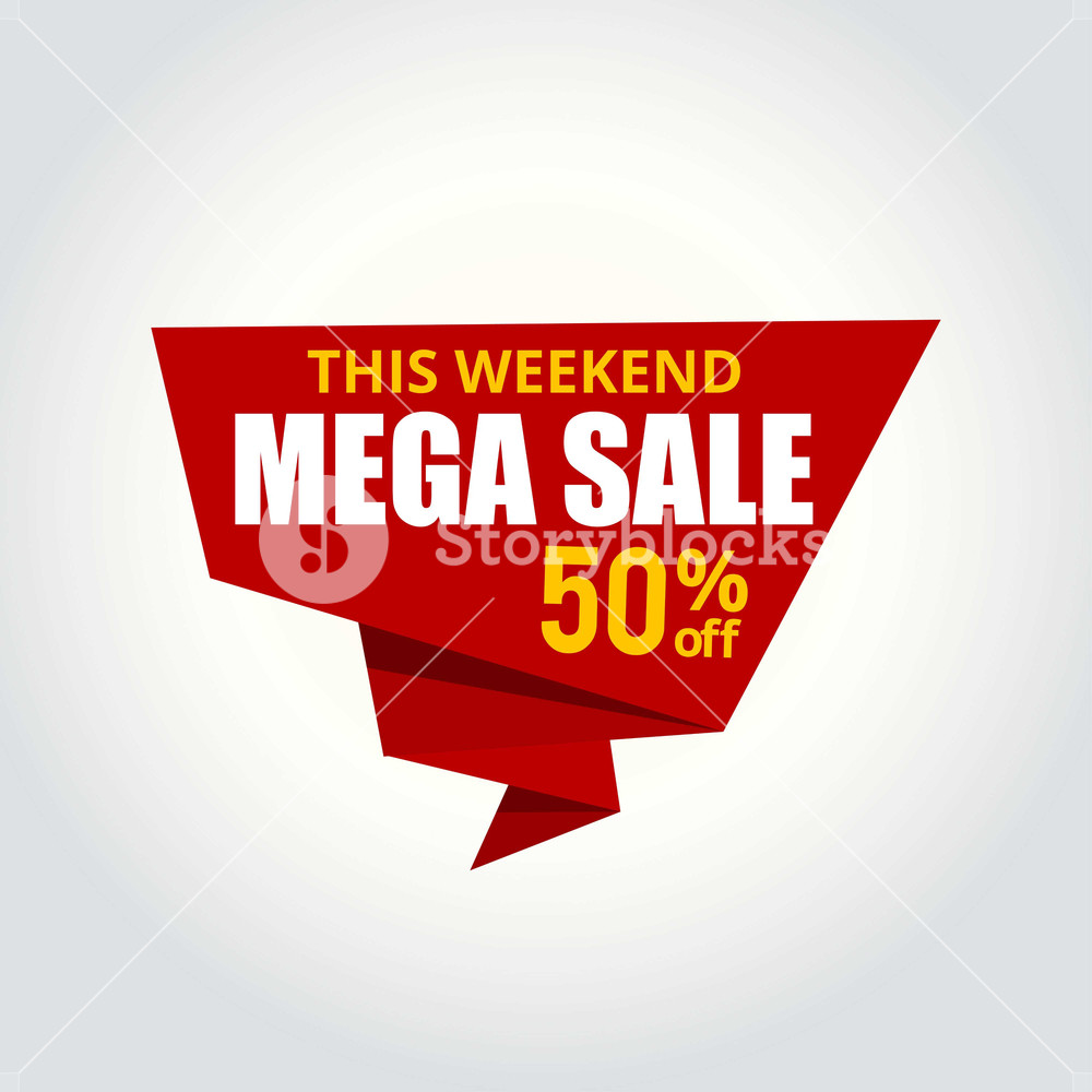 1000x1000 Sale Tag Vector Badge Template, Off Sale Label Symbol