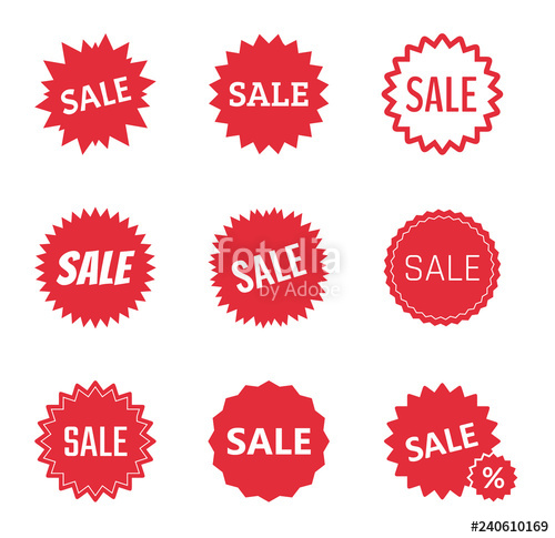 500x485 Sale Icons Set, Sale Tag Vector Design Stock Image And Royalty