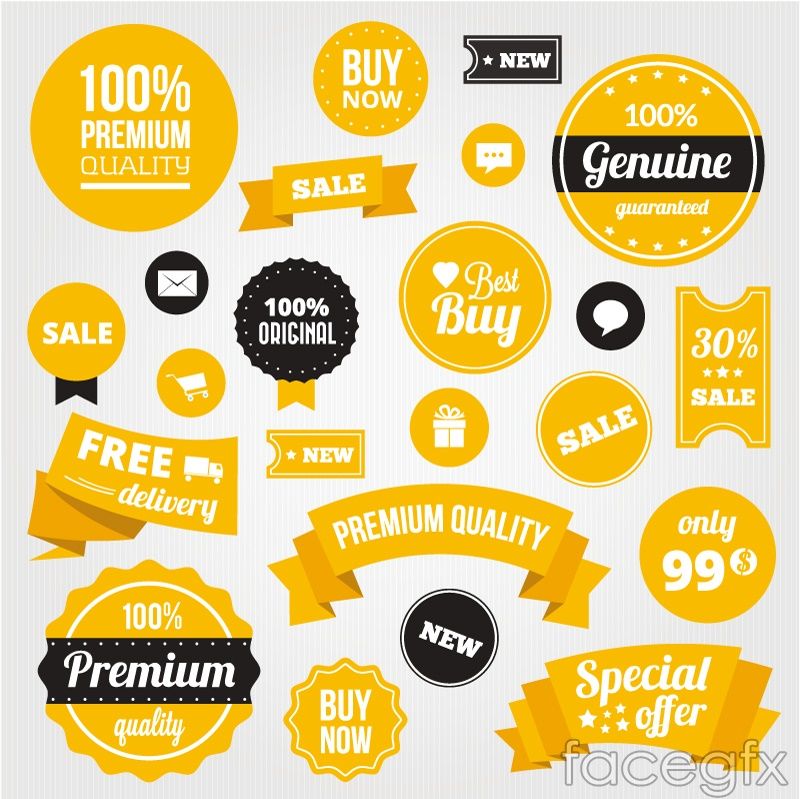 800x799 Beautiful Yellow Sale Tag Vector Free Vectors Vector Free