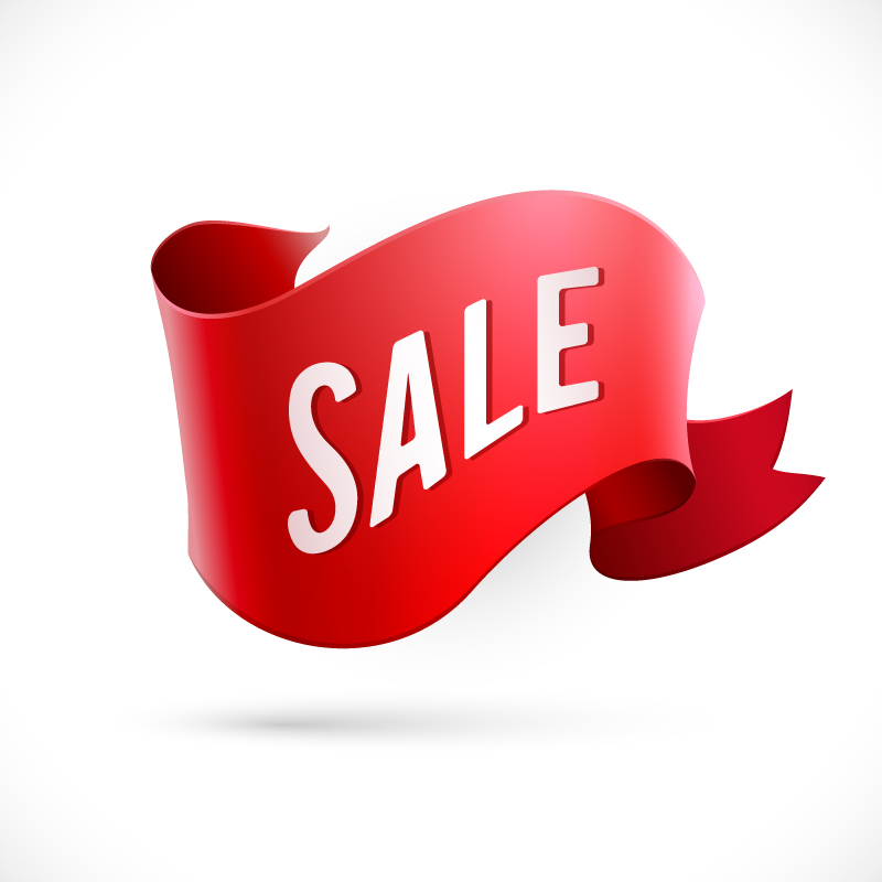 800x800 Red Sale Ribbon Vector Free Vector Graphic Download