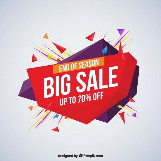 626x626 Sale Composition With Geometric Shapes Vector Free Download