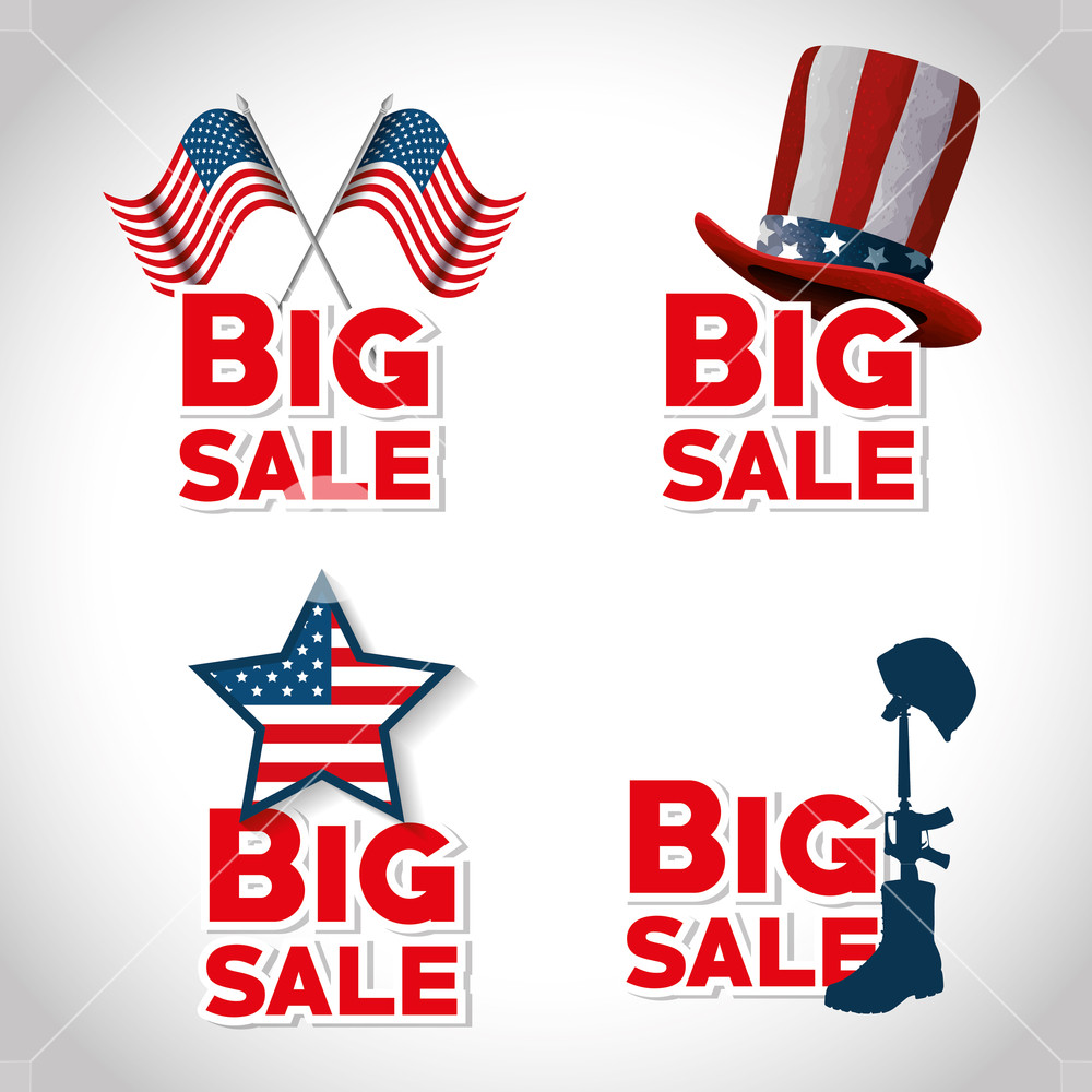 1000x1000 Memorial Day Sale Poster Vector Illustration Design Royalty Free