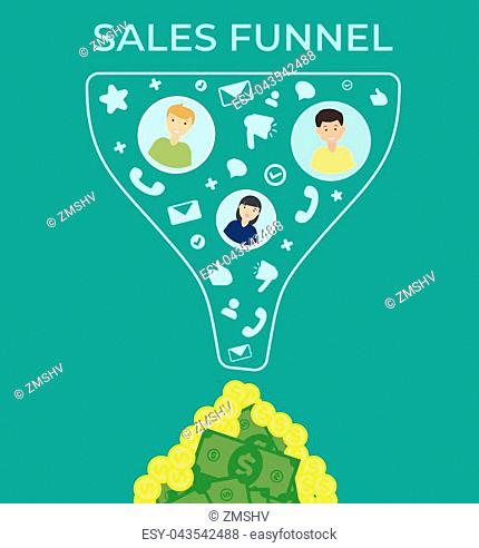 430x492 Sales Funnel Icon Stock Photos And Images Age Fotostock