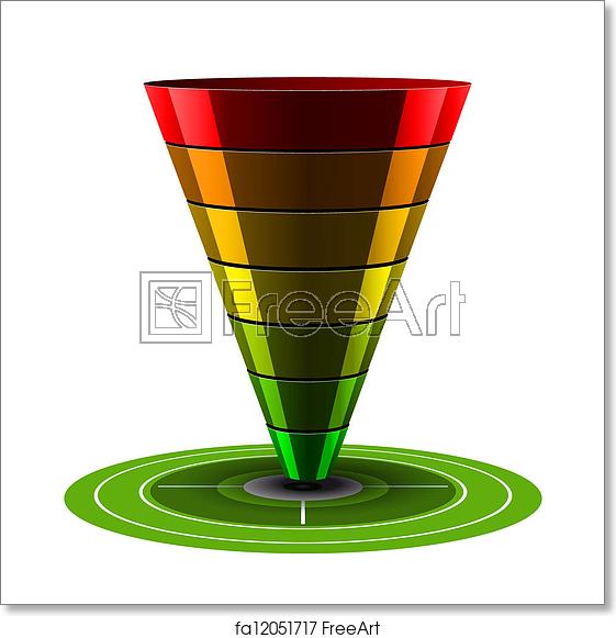 561x581 Free Art Print Of Sales Or Conversion Funnel, Vector Black
