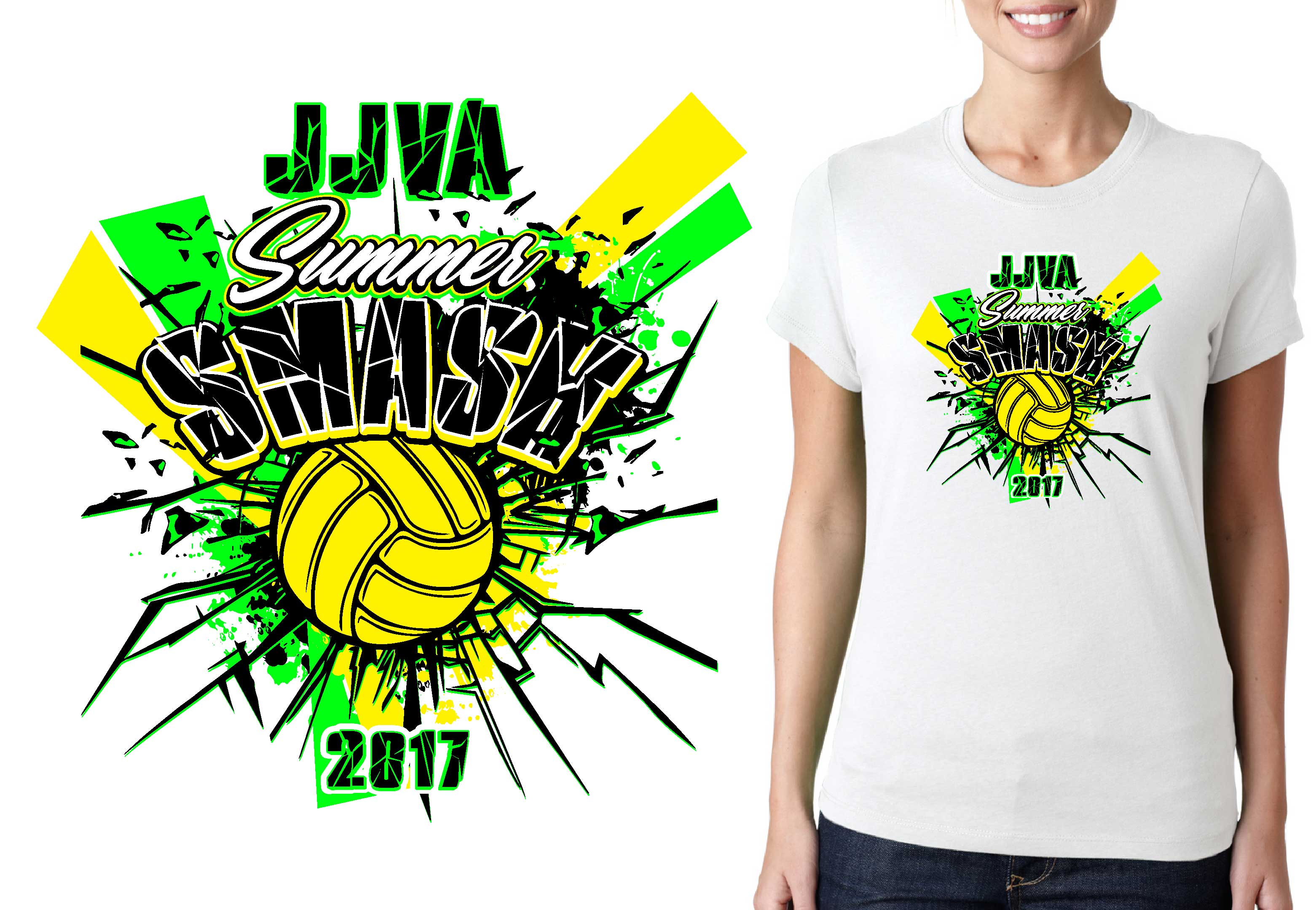 3123x2160 Print Summer Smash Vector Logo Design For T Shirt Volleyball