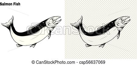 450x214 Huge Collection Of 'salmon Fish Drawing' Download More Than