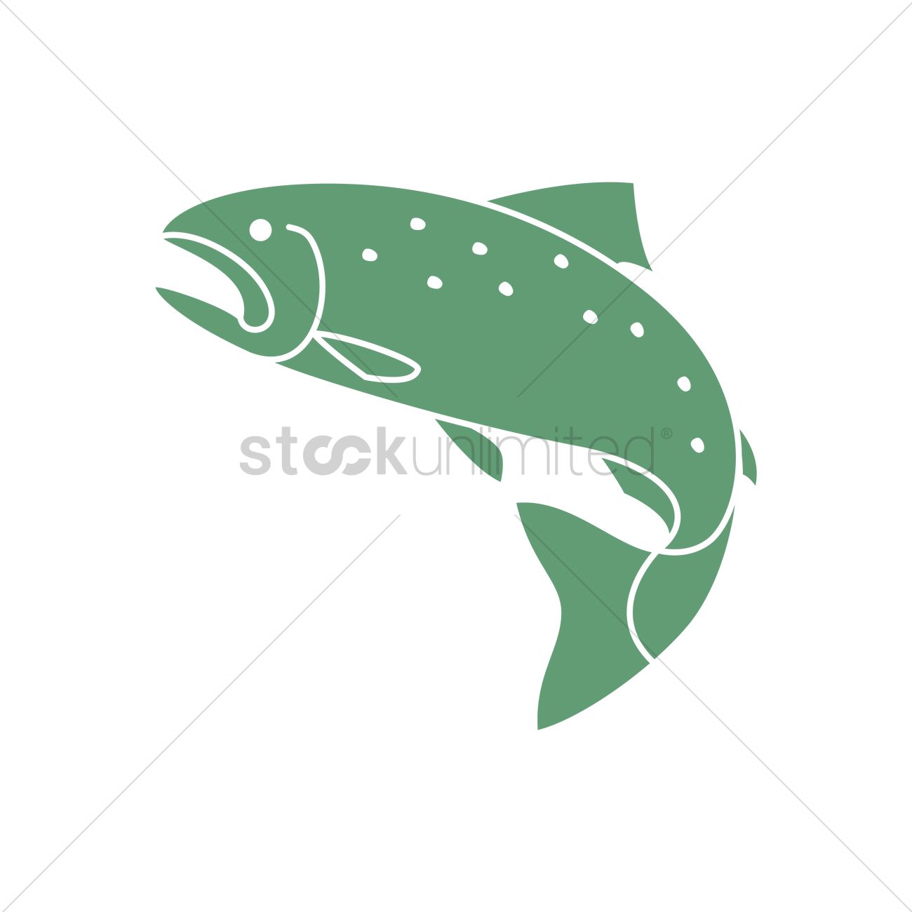 1300x1300 Salmon Fish Vector Image