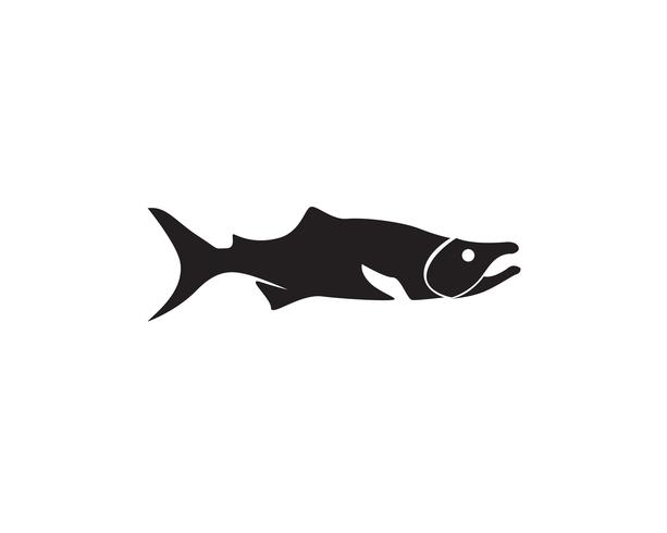 613x490 Fish Vector Silhouette Template Salmon Black