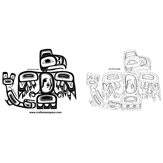 660x660 Fish Eagle And Salmon Vector