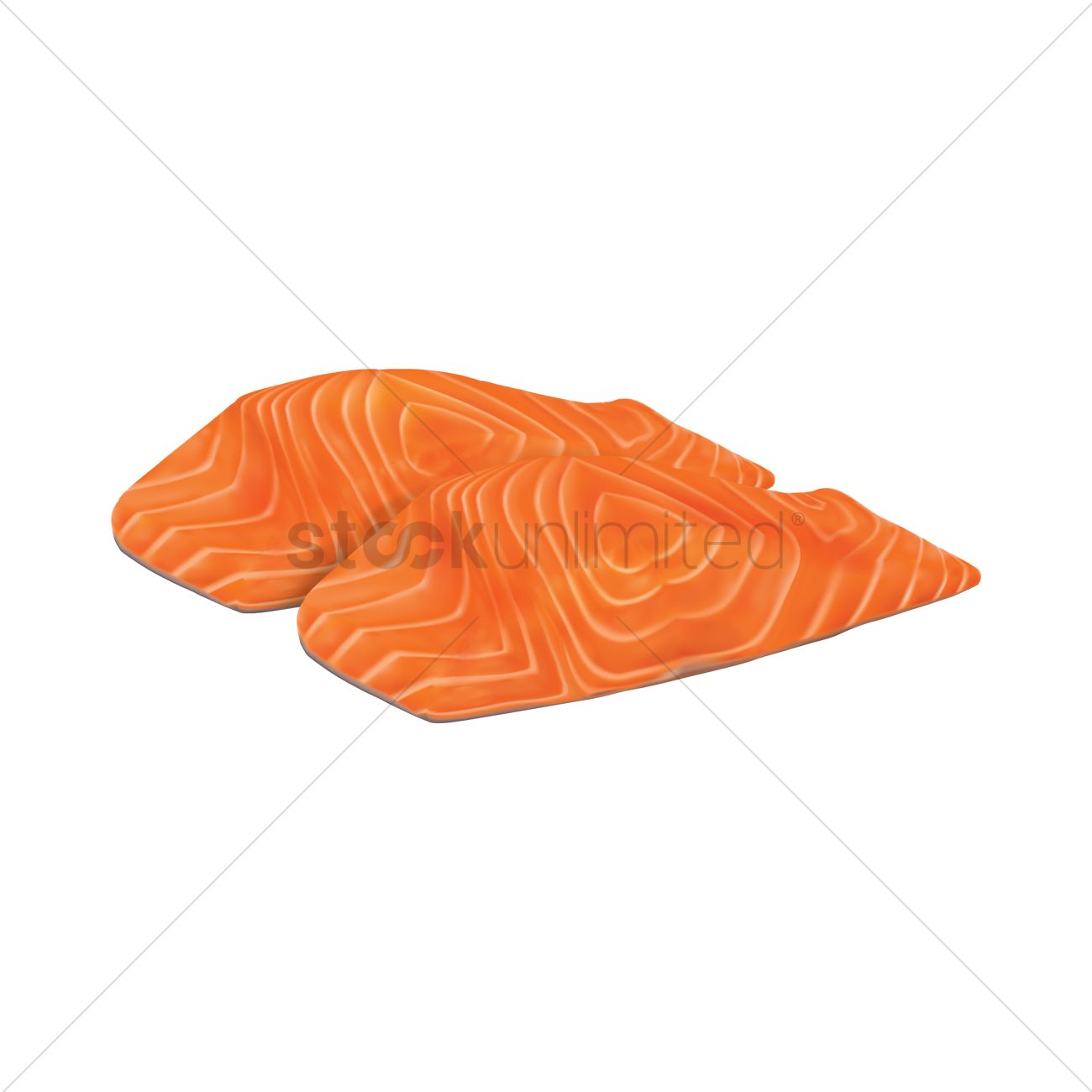 1300x1300 Salmon Steak Vector Image