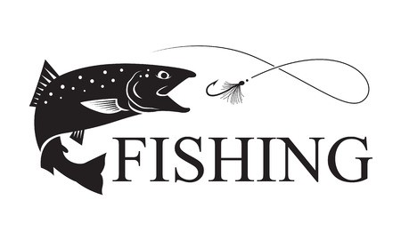450x270 Fishing Salmon, Vector Royalty Free Vector Graphics