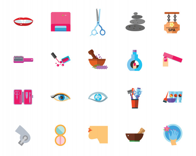Beauty Salon Icon Set Vector Premium Download 626x500 Beauty Salon Icon Set Vector Premium Download