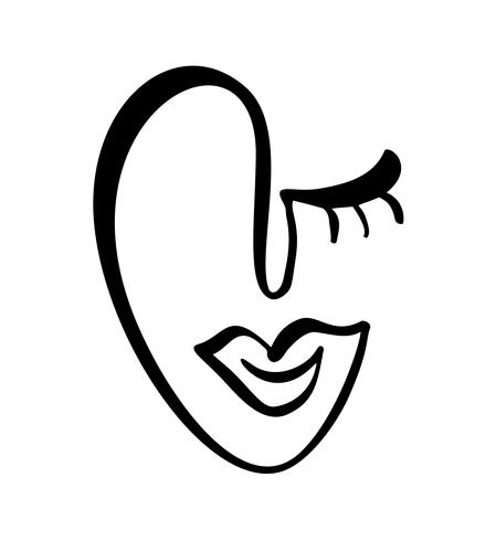 Continuous Line, Drawing Of Woman Face, Fashion Minimalist Concept 449x490 Continuous Line, Drawing Of Woman Face, Fashion Minimalist Concept
