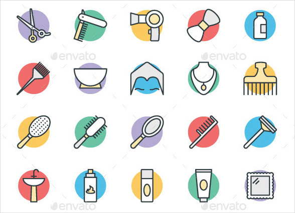 Hair Salon Icons 588x426 Hair Salon Icons