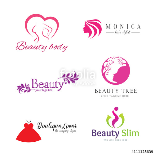 Set Of Vector Logos Beauty Salon,logos Vector Set Design Stock 500x500 Set Of Vector Logos Beauty Salon,logos Vector Set Design Stock