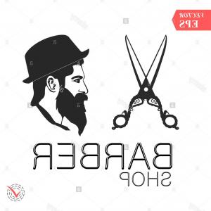 300x300 Photostock Vector Logo For Barber Shop Hair Salon With Hipster
