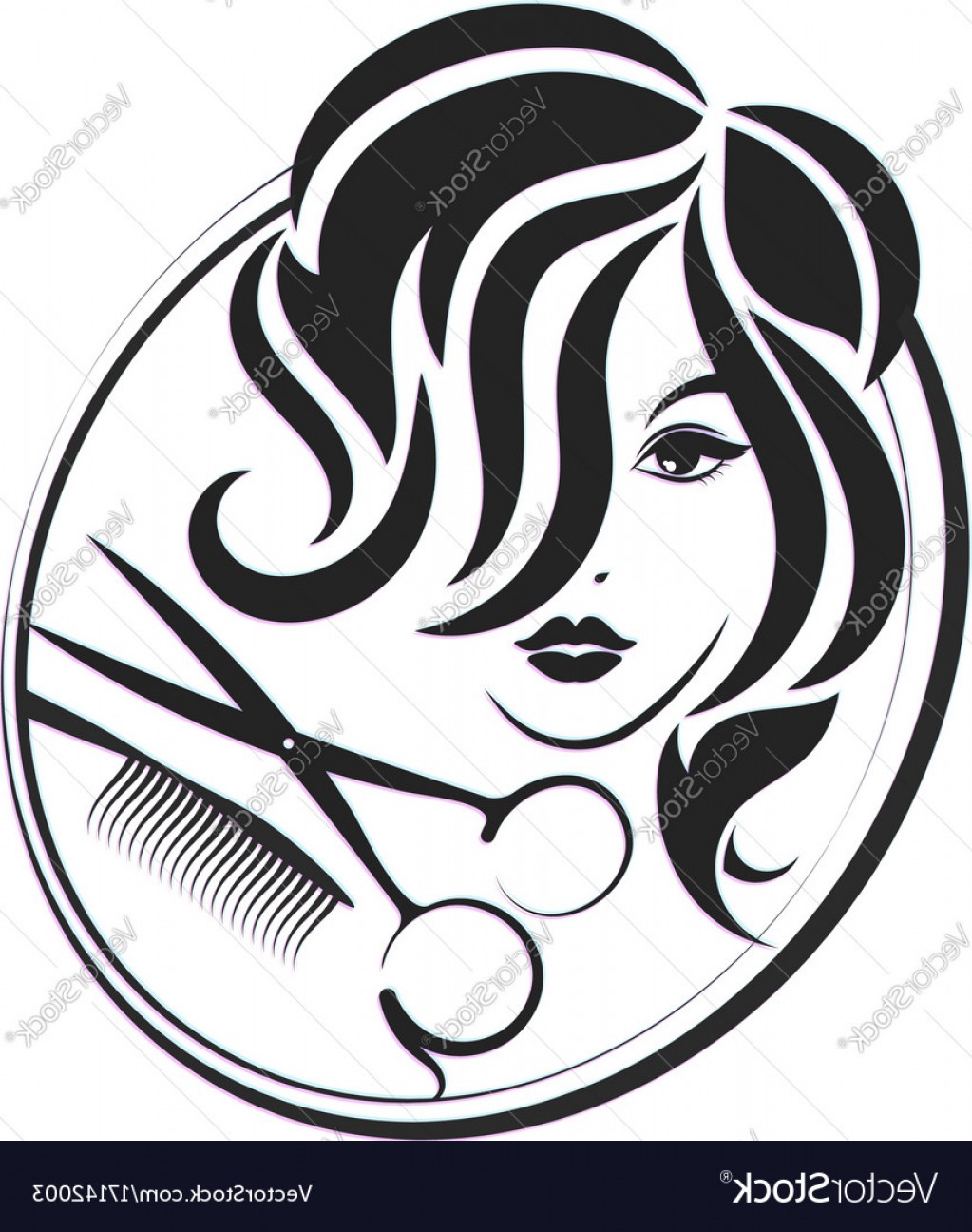 1023x1296 Girl And Scissors For Beauty Salon Vector Soidergi