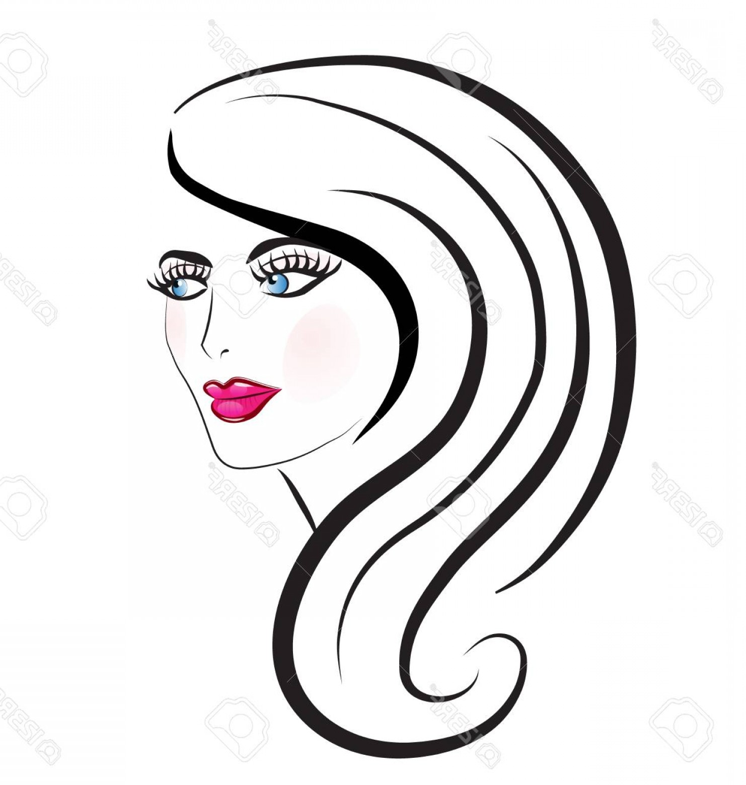 1482x1560 Photostock Vector Beautiful Woman Hair Salon Vector Soidergi