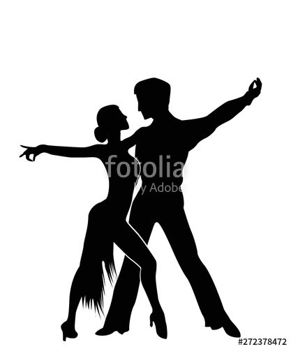 417x500 Salsa Dancers Silhouettes Stock Image And Royalty Free Vector