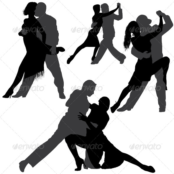 590x590 Tango And Salsa Vector Silhouettes