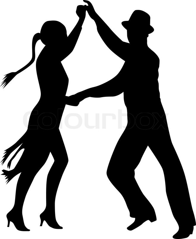 659x800 Dance People Silhouette Vector Stock Vector Colourbox