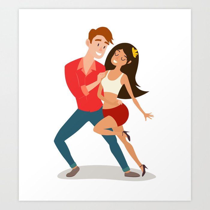 Salsa Party, Latino Dancer Vector Illustration Cuban Couple Art 700x700 Salsa Party, Latino Dancer Vector Illustration Cuban Couple Art